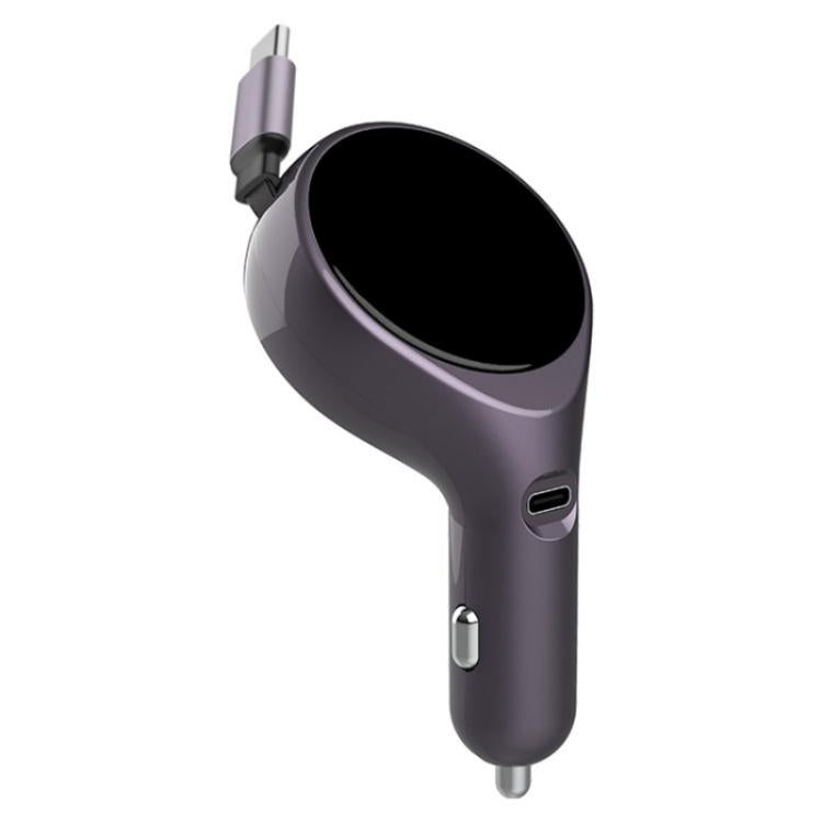 K1 With Retractable Cable Car Charger Type-C PD 20W Fast Charging Adapter, K1