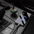 C9 Digital Display FM Transmitter Multifunctional Bluetooth Car MP3 Player USB Type-C Charger, C9