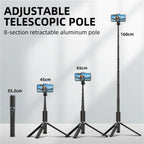 JMARY KT-259 360 Degree Rotating Phone Clip Retractable Selfie Stick Tripod, KT-259