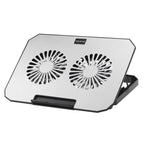 N22 Dual USB Ports Adjustable Laptop Stand Portable Cooling Pad with Phone Holder, N22