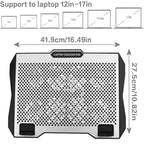S601 RGB Light Notebook Cooler Adjustable Height Gaming Laptop Cooling Pad, S601