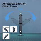 C76 Retractable Cable PD 30W Car Charger Cigarette Lighter Adapter Bluetooth FM Transmitter, C76