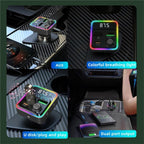 C71 3-in-1 PD 30W Cigarette Lighter Charger Adapter FM Transmitter Bluetooth Car Charger, C71