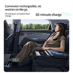 K38 Retractable Cable USB + Type-C Car Charger PD 30W Fast Charging Cigarette Lighter Adapter, K38