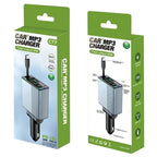 C77 Car Charger FM Transmitter Fast Charging Adapter with PD 30W Extendable Type-C Cable, C77