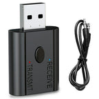 W12 AUX Adapter USB Dongle 2 In 1 Bluetooth 5.3 Car Audio Transmitter Receiver, W12