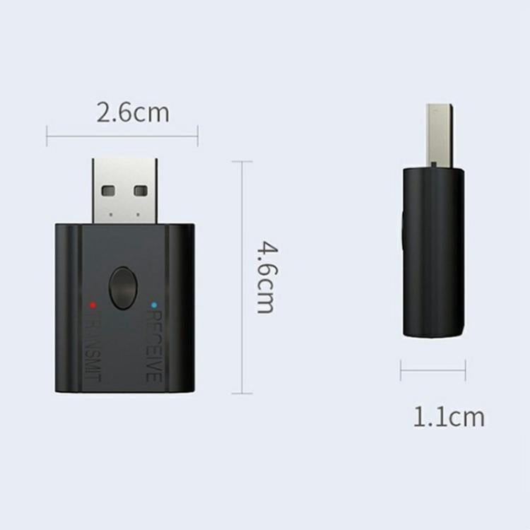 W12 AUX Adapter USB Dongle 2 In 1 Bluetooth 5.3 Car Audio Transmitter Receiver, W12
