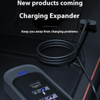 Y2 Type-C and Dual USB Carbon Fiber Texture Car Rear Seat Charger Adapter with Extension Cable, Y2