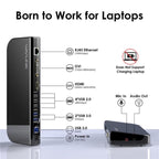 WAVLINK UG49DK1 For Windows Mac Android 13 In 1 USB-C Hub Dual Display Docking Station, US Plug, UK Plug, EU Plug, AU Plug