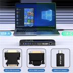 WAVLINK UG49DK1 For Windows Mac Android 13 In 1 USB-C Hub Dual Display Docking Station, US Plug, UK Plug, EU Plug, AU Plug