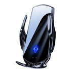 Q15 Car Vehicle Navigation Phone Holder Car Air Vent Mount Magnetic Wireless Charging Stand, Q15 Black, Q15 Silver