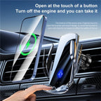 Q15 Car Vehicle Navigation Phone Holder Car Air Vent Mount Magnetic Wireless Charging Stand, Q15 Black, Q15 Silver