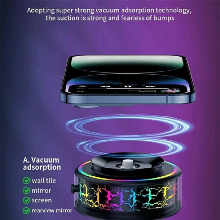 X12 Colorful Crackle Light Magnetic Car Dashboard Navigation Mount Vacuum Suction Cup Stand, X12