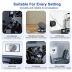 K009 360 Degree Rotation Navigation Holder Mechanical Vacuum Suction Magnetic Car Stand, K009 (Black), K009 (White)