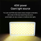 PB40R Video Live Streaming Portable RGB LED Video Light Pocket Photography Fill Light, PB40R