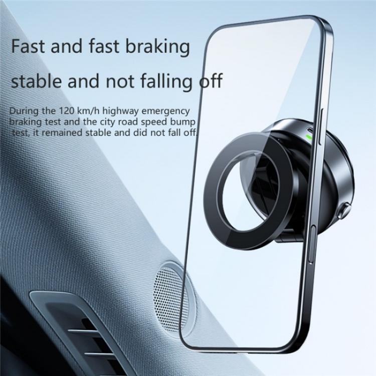 X98 Magnetic Vacuum Suction Electric Absorption Cellphone Stand Desktop Car Phone Holder, X98 (Silver), X98
