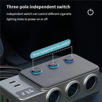 GC06 Voltage Display Cigarette Lighter Adapter Car Charger High Power Fast Charging, GC06