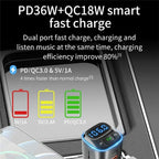 BC80 Hands-Free Calling Voltage Display Adapter Car Charger Bluetooth-Compatible MP3 Player, BC80