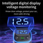 BC80 Hands-Free Calling Voltage Display Adapter Car Charger Bluetooth-Compatible MP3 Player, BC80