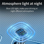 BC80 Hands-Free Calling Voltage Display Adapter Car Charger Bluetooth-Compatible MP3 Player, BC80