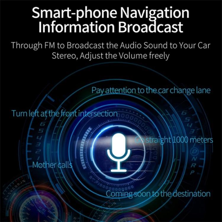G32 Bluetooth MP3 Player Voice Navigation Car Charger Voltage Detection FM Transmitter, G32