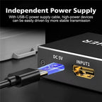 Q8Q3-3 Gaming Home Theater HDMI 2.1 Switch 3x1 8K 4K 120Hz HDR Audio Video Synchronizer