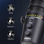 JMARY MC-PW12 360 Degree Rotating USB Desktop Microphone, MC-PW12