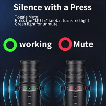 JMARY MC-PW12 360 Degree Rotating USB Desktop Microphone, MC-PW12