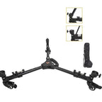 YUNTENG 900L DV Camera Photography Tripod Base Stand Universal Folding 3 Wheels Pulley, 900L