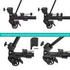 YUNTENG 900L DV Camera Photography Tripod Base Stand Universal Folding 3 Wheels Pulley, 900L