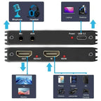 C10 With Mic Input / Audio Output 4K HDMI Video Capture Card Live Streaming USB 3.1 Adapter, C10
