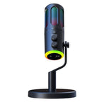 SU8 RGB Light Noise Reduction Desktop Microphone for Live Streaming / Recording / Gaming, SU8