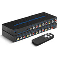RCA 4 In 3 Out AV Audio Video Signal Composite Switcher AV Switch Splitter Box, US Plug, EU Plug