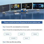 WAVLINK UG69PD12 DisplayLink Docking Station Quad  Monitors For Laptops M1 / M2 / Mac & Windows, US Plug, UK Plug, EU Plug