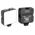 JMARY FM-59R Dimmable Video Recording Mini Fill Light with 3 Cold Shoe Mounts, FM-59R