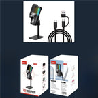 JMARY MC-PW13 360 Degree Rotating RGB Light Desktop Microphone, MC-PW13