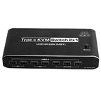 K9 2 In 1 Out HDMI Video Dual Display 2 Screen Expansion Adapter For Mac USB C KVM Switch