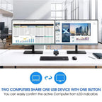U3 USB Drive Printer Sharing Splitter USB 3.0 Bidirectional Switch 1 Input 2 Output Hub, U3