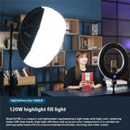 VILTROX Ninja 10 5600K Professional Photography Studio Fill Light 120W LED Video Light, US Plug, UK Plug, EU Plug