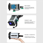 VILTROX Ninja 10B 2800-6800K Photography Studio Streaming Fill Light 120W LED Video Light, US Plug, UK Plug, EU Plug