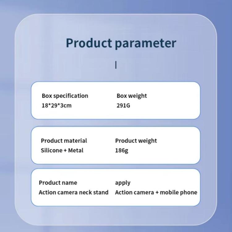 C071 Neck Strap Mount Silicone Metal Bracket For GoPro / Insta360 / DJI Action Cameras, Action Cameras Bracket