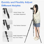 YUNTENG VCT-180 Selfie Stick Foldable Photography Camera Tripod Live Streaming Stand, VCT-180