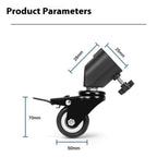 YUNTENG VCT-800 Studio Photography Light Stand Rollers 3Pcs Tripod Caster Wheels, VCT-800