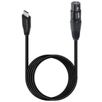 JUNSUNMAY Microphone Phone Audio Adapter Cable, Length: 1m, Type-C Male to XLR Female, Type-C Male to XLR Male