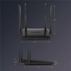 WAVLINK WN530HG4 Home Gigabit Ethernet MU-MIMO Router AC1200 Dual Band Router, US Plug, UK Plug, EU Plug, AU Plug