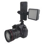 KY18 Live Streaming Photography DSLR Camera Rotating Cellphone Clamp Cold Shoe Mount, KY18