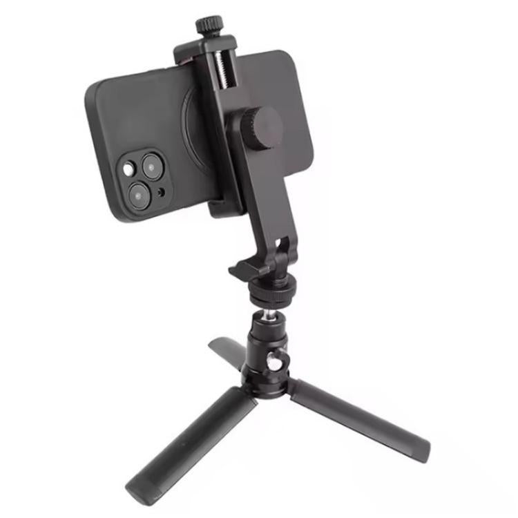 KY18 Live Streaming Photography DSLR Camera Rotating Cellphone Clamp Cold Shoe Mount, KY18