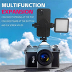 KY18 Live Streaming Photography DSLR Camera Rotating Cellphone Clamp Cold Shoe Mount, KY18