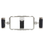 C072 Aluminum Alloy Handheld Smartphone Cage Rig Photography Stabilizer Dual Handle Frame, C072