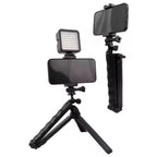 C062 Tri-folding Tripod Sports Camera Mobile Phone Selfie Stand Desktop Fixed Bracket, C062